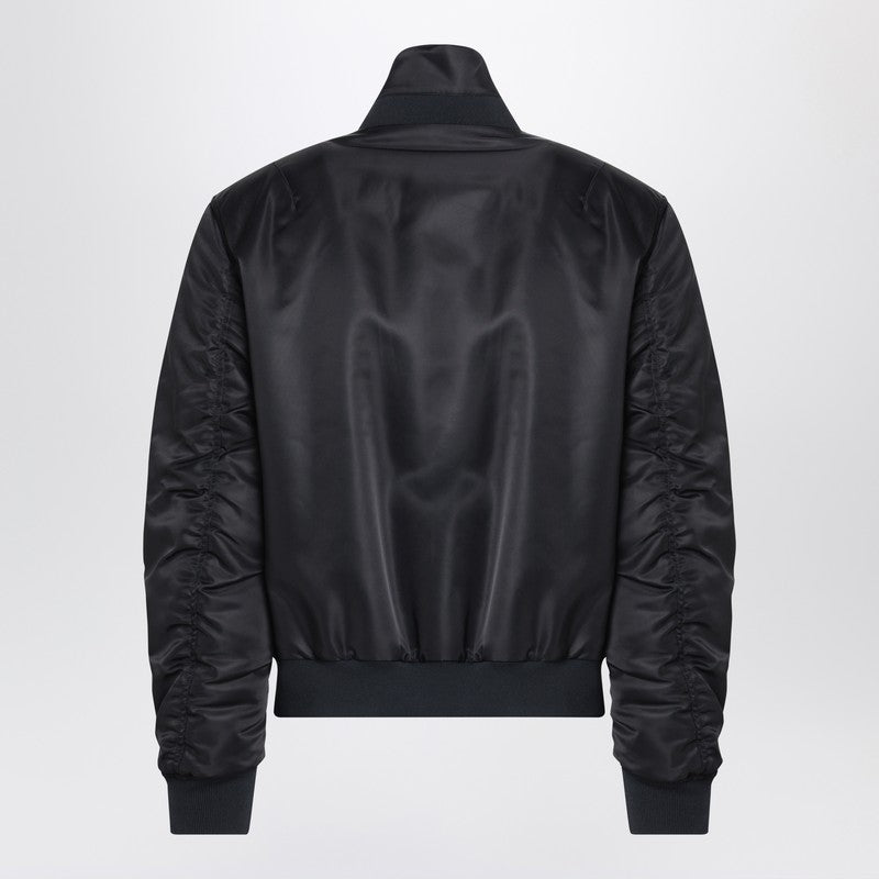 Alexander アレクサンダーMCクイーンブラックナイロンジップボンバー - Image 5