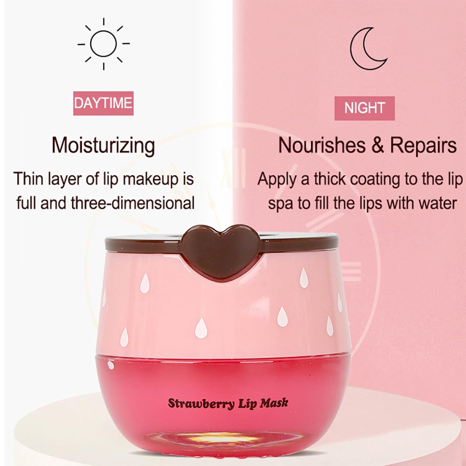 2 piezas de mascarilla labial de miel de abeja, mascarilla labial de miel y fresa, bálsamo labial de propóleo hidratante con palo - Exfoliante labial hidratante para prevenir la prevención de labios
