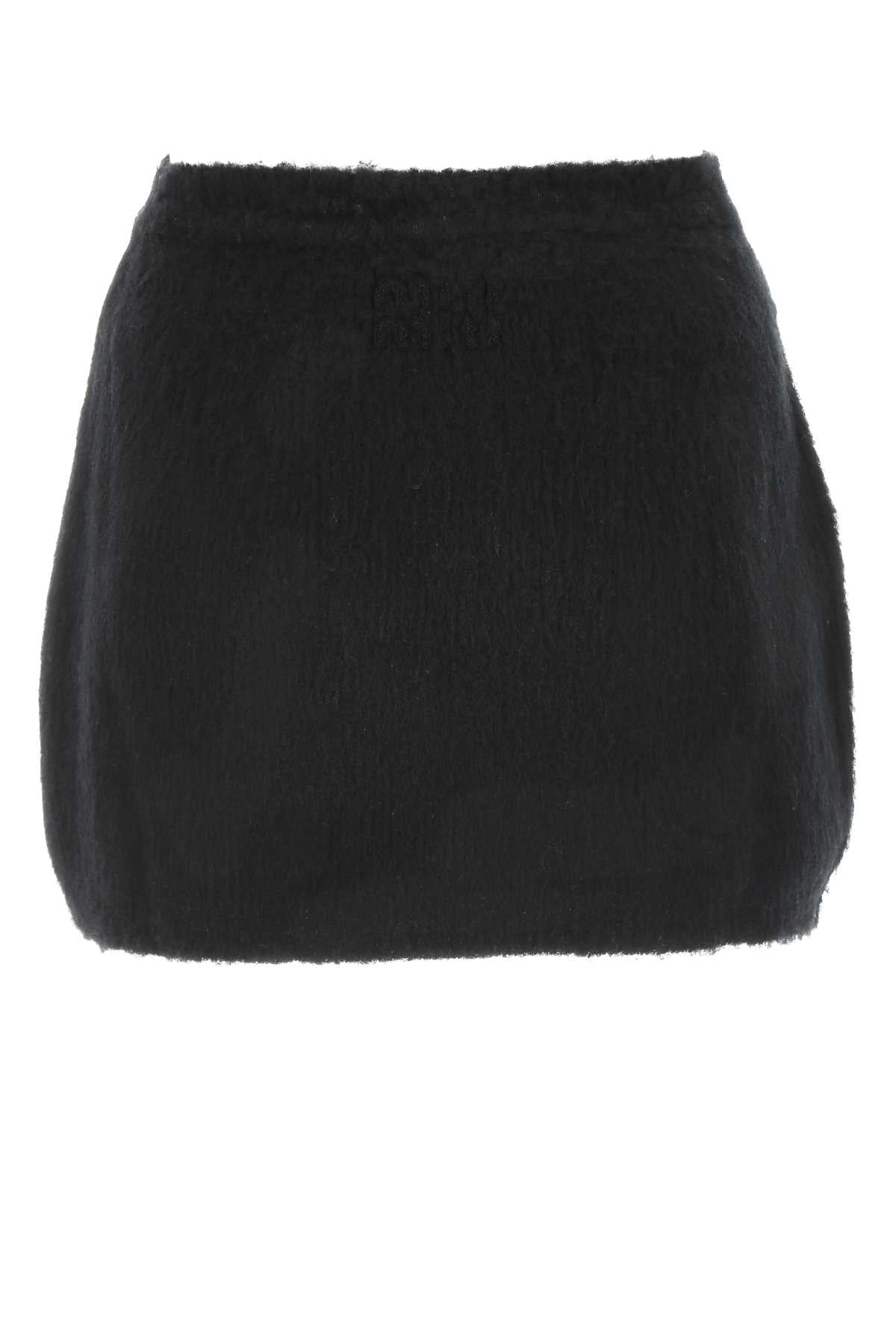 Miu Miu Miu Blackストレッチウールブレンドミニスカート - Image 5