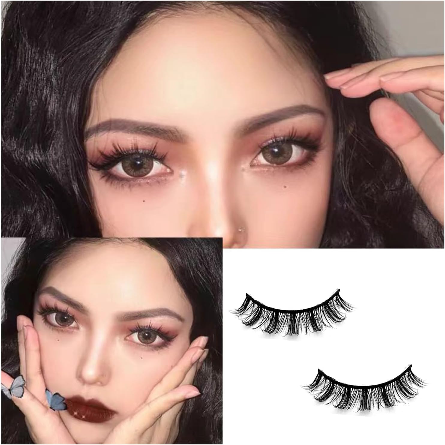 False Eyelashes, For Upper Eyelashes, 5 Pairs, Natural Black Natural Core, Soft Core, Ultra Lightweight, Soft, Handmade, Reusable, Thin Makeup, Daily Makeup