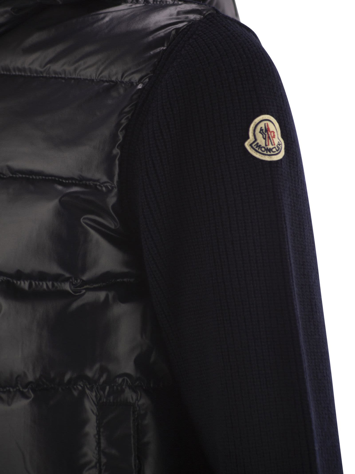 Moncler モンクレールウール裏地のフード付きジップアップスウェットシャツ - Image 5