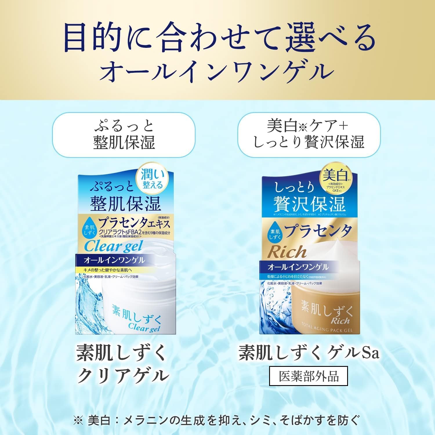 Skin Shizuku Clear Gel 3.5 oz (100 g), All-in-One Gel for Healthy Skin Gel, 1 Set, Useful Summit Store Original Product Page