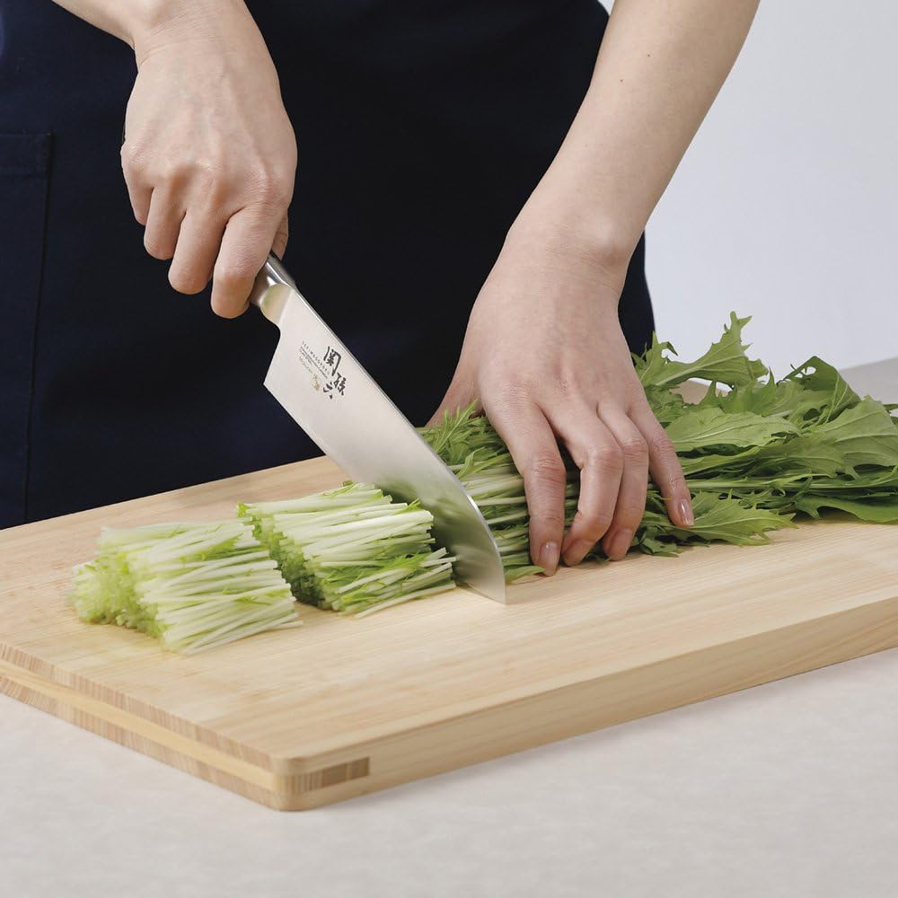 KAI Santoku Knife, Seki Magoroku, Magnolia, 6.5 inches (165 mm), Made in Japan, AE5156