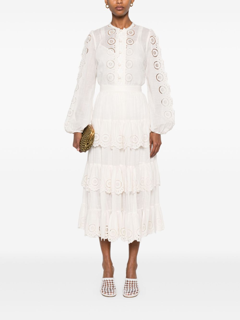 Zimmermann Zimmermann Lucky Embroidered Midi Skirt - Image 5