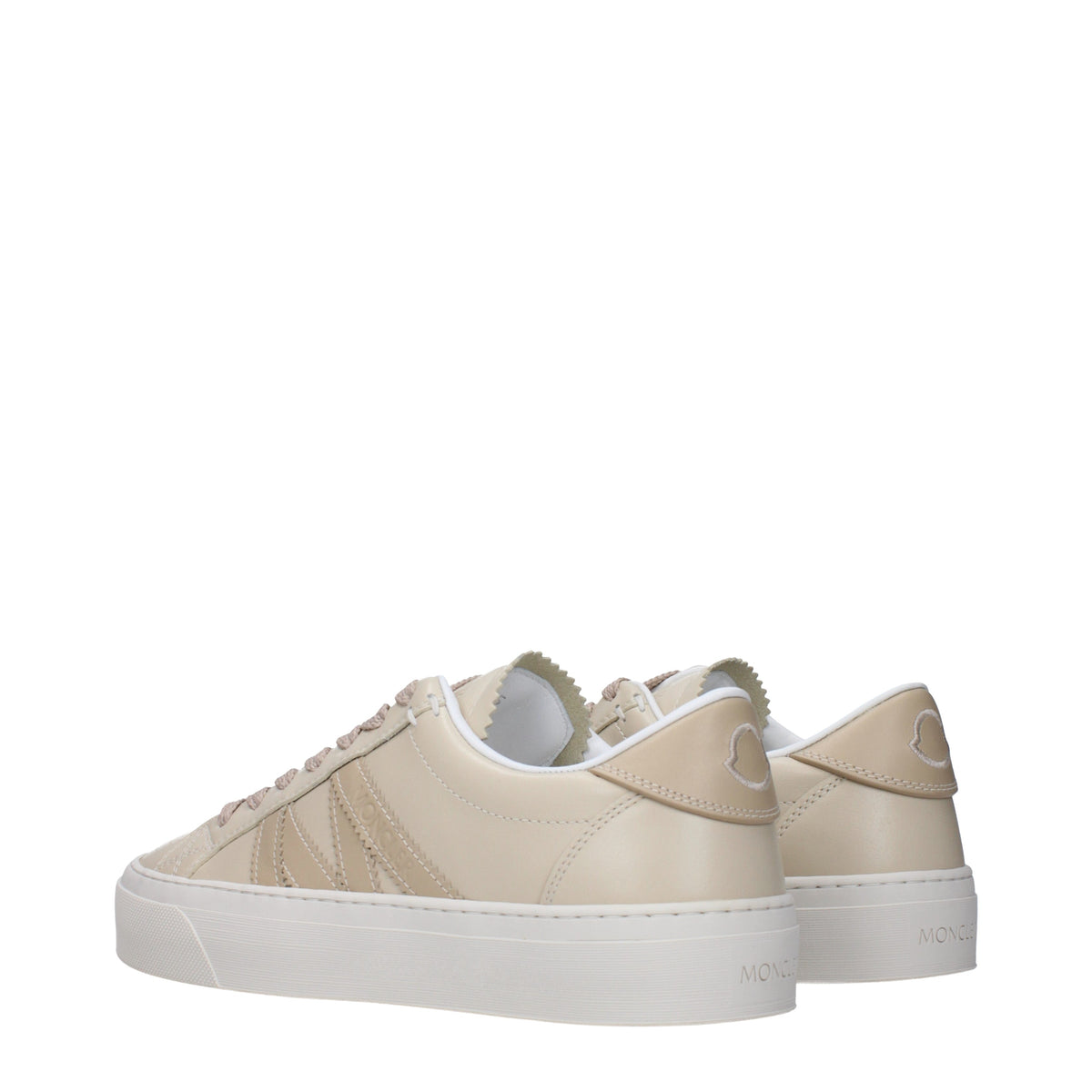 Moncler Moncler Sneakers Monaco2女性革ベージュ - Image 5