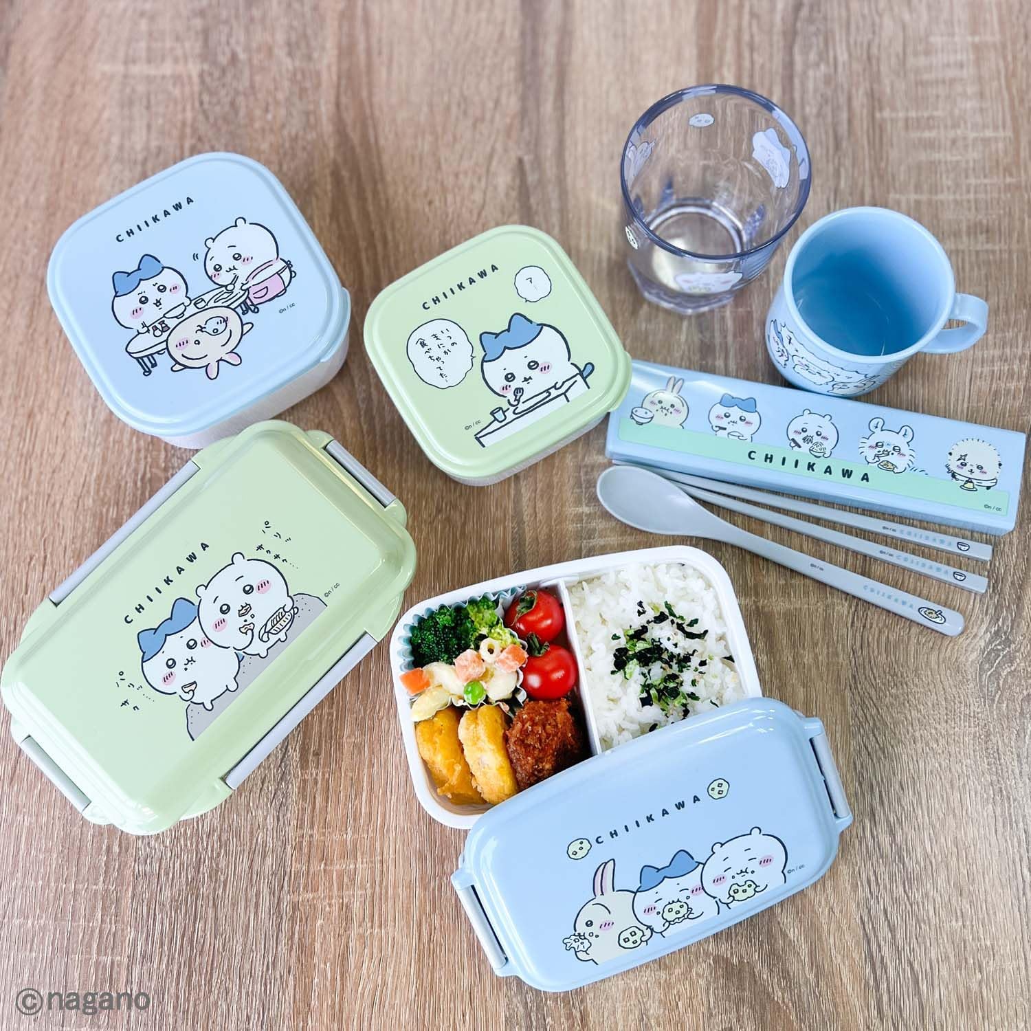 OSK PL-1R Bento Box Lunch Box, 16.9 fl oz (500 ml), Chiwa, Blue, Dishwasher Safe, Storage Container with Dividers, Microwavable, Made in Japan