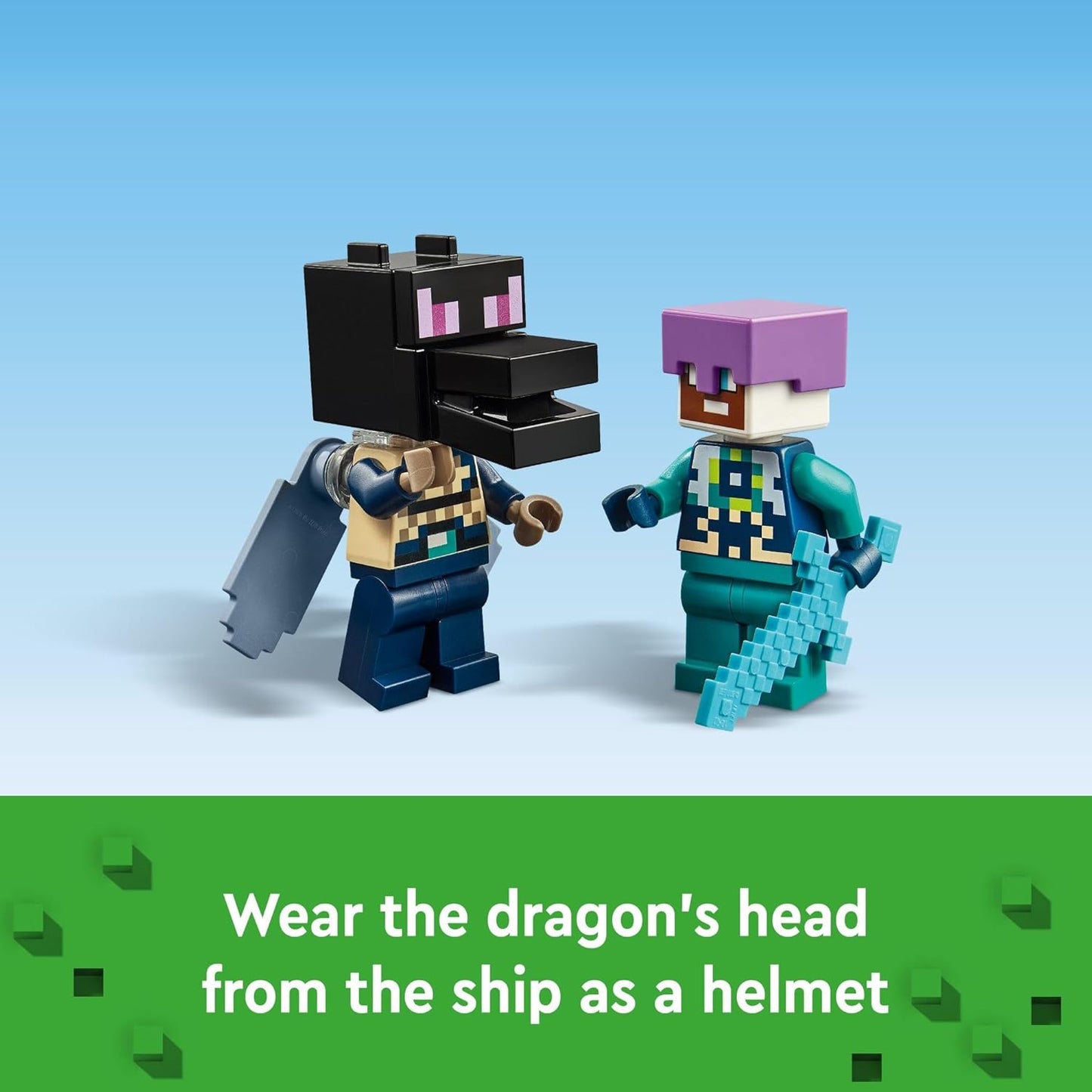 Lego Minecraft Ender Dragon and Endship Building Set Video Game Toys with 2 Minecraft Minifigures Dragon Toy Action Play Set for Kids Birthday Gift for Boys and Girls 8 Years Old and Up 21264