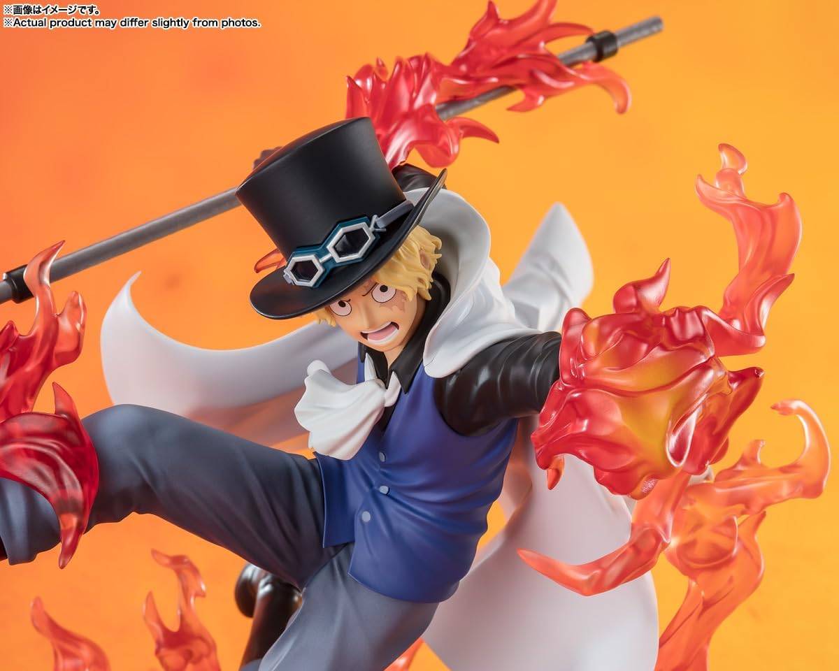 BANDAI SPIRITS Figuarts Zero One Piece Sabo - Fire Fist Kingdominator, Approx. 7.5 inches (190 mm), PVC & ABS Pre-painted Complete Figure