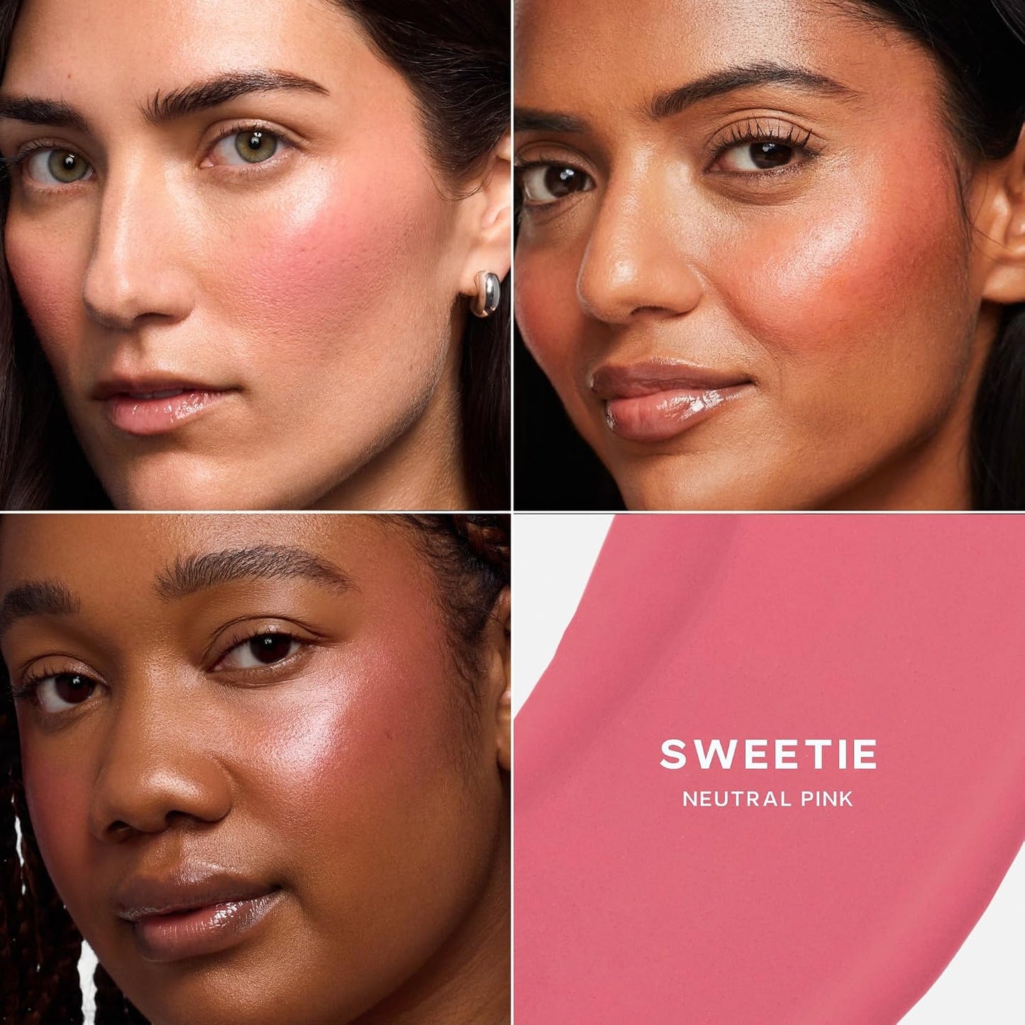 Saie Dew Liquid Blush for Cheeks - Hydrating Cream Blush Stick with a Blendable + Buildable Formula - Skincare Infused Dewy Cheek Tint for a Natural Flush - Glowy Makeup Essential - Sweetie (.40 oz)