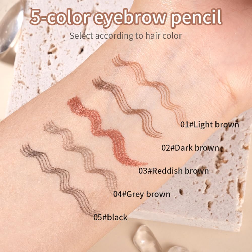 Eyebrow 4d Liquid Eyebrow Pencil No Fall Micro Fork Tip Liquid Long Lasting Natural Eye Makeup Waterproof Cosmetic Makeup Pen 4 Tip Eyebrow,4 Tipped Precise Brow Pen, Tiny My 4 Tip Brow(02# Dark
