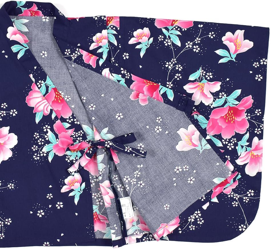 COLORFUL CANDY STYLE NB700140 Yukata Set, 55.1 inches (140 cm), Sweet Pea/Navy Blue, Children's Yukata Set, Dress, Fireworks Display, Summer Festival, Girls