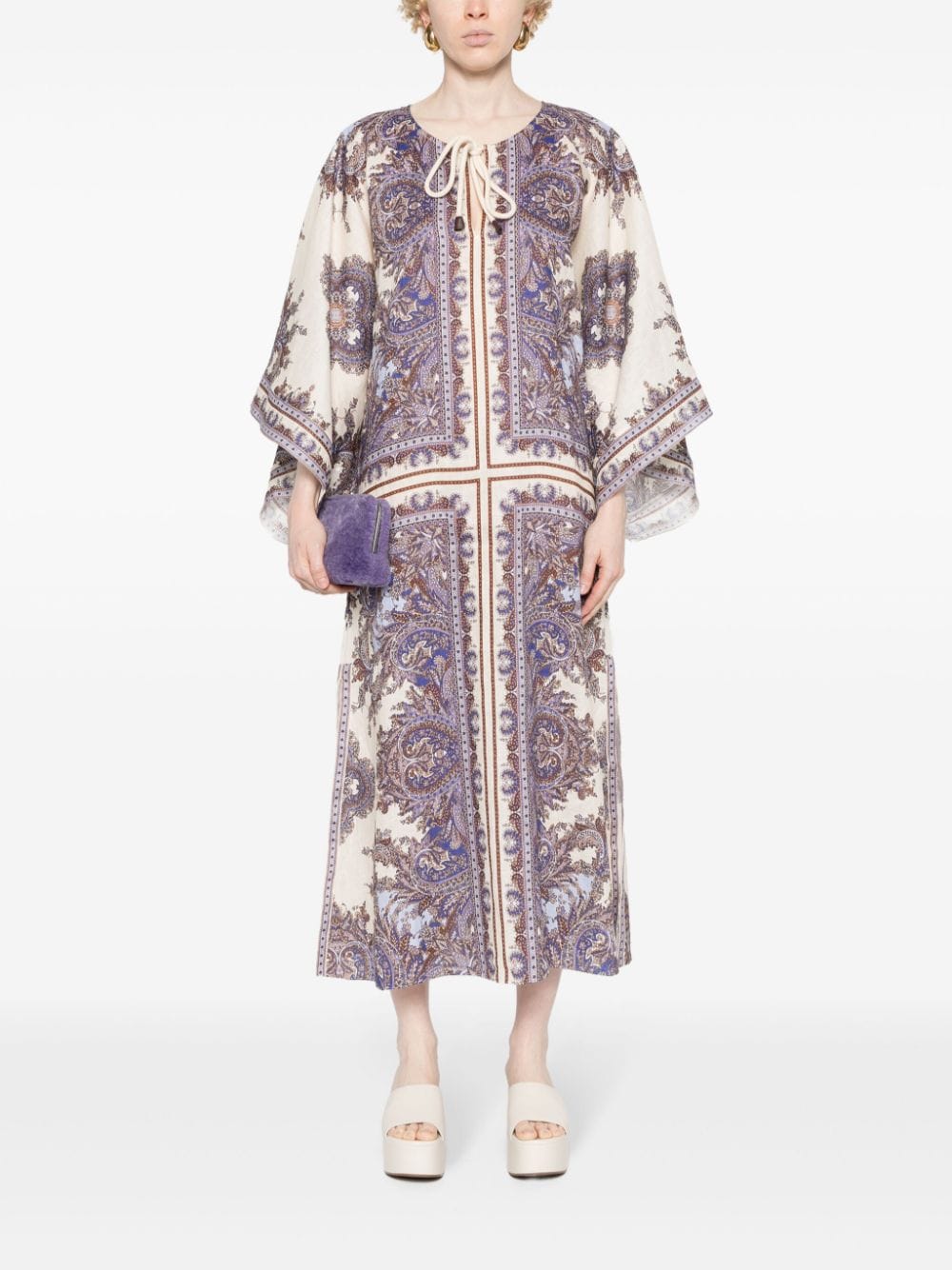 Zimmermann Zimmermann Paisleyプリントリネンミディドレス - Image 5