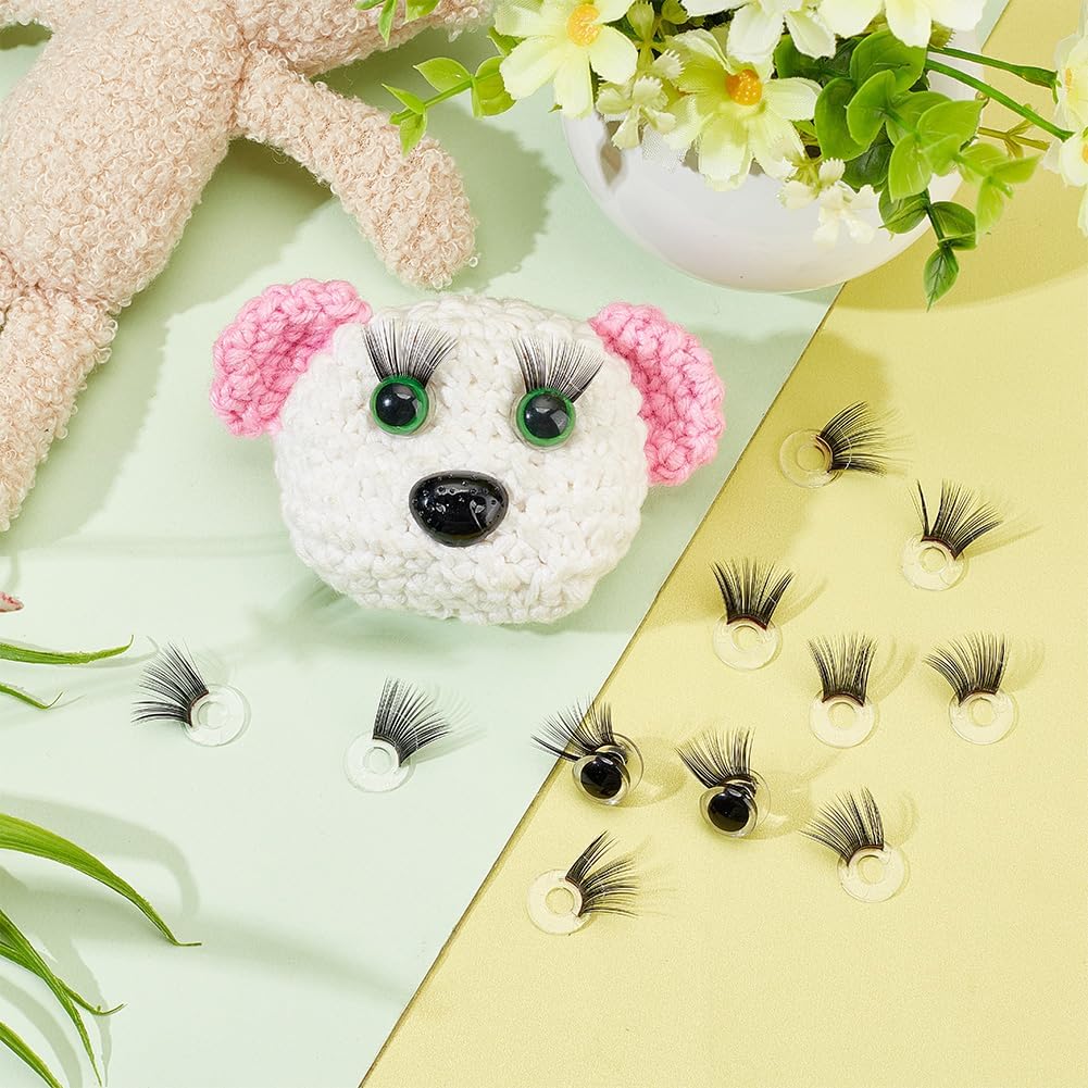 PH PandaHall Doll Washers, 20 Pieces, Stuffed Eyelashes, False Eyelashes, For Doll Eyelashes, DIY Doll Making, DIY, Sewing, Crafting Parts, Handmade Parts, Materials, Hole Diameter 0.2 inches (5.5 mm)