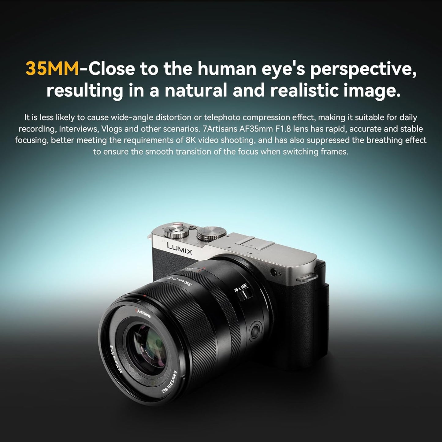 7artisans Autofocus 35mm F1.8 Full Frame Lens, F1.8 Large Aperture, Auto/Manual Compatible, Compatible with Leica/Panasonic S1, DC-S1, S5, DC-S5, LUMIX S9 Series and Sigma L-Series Mirrorless Cameras