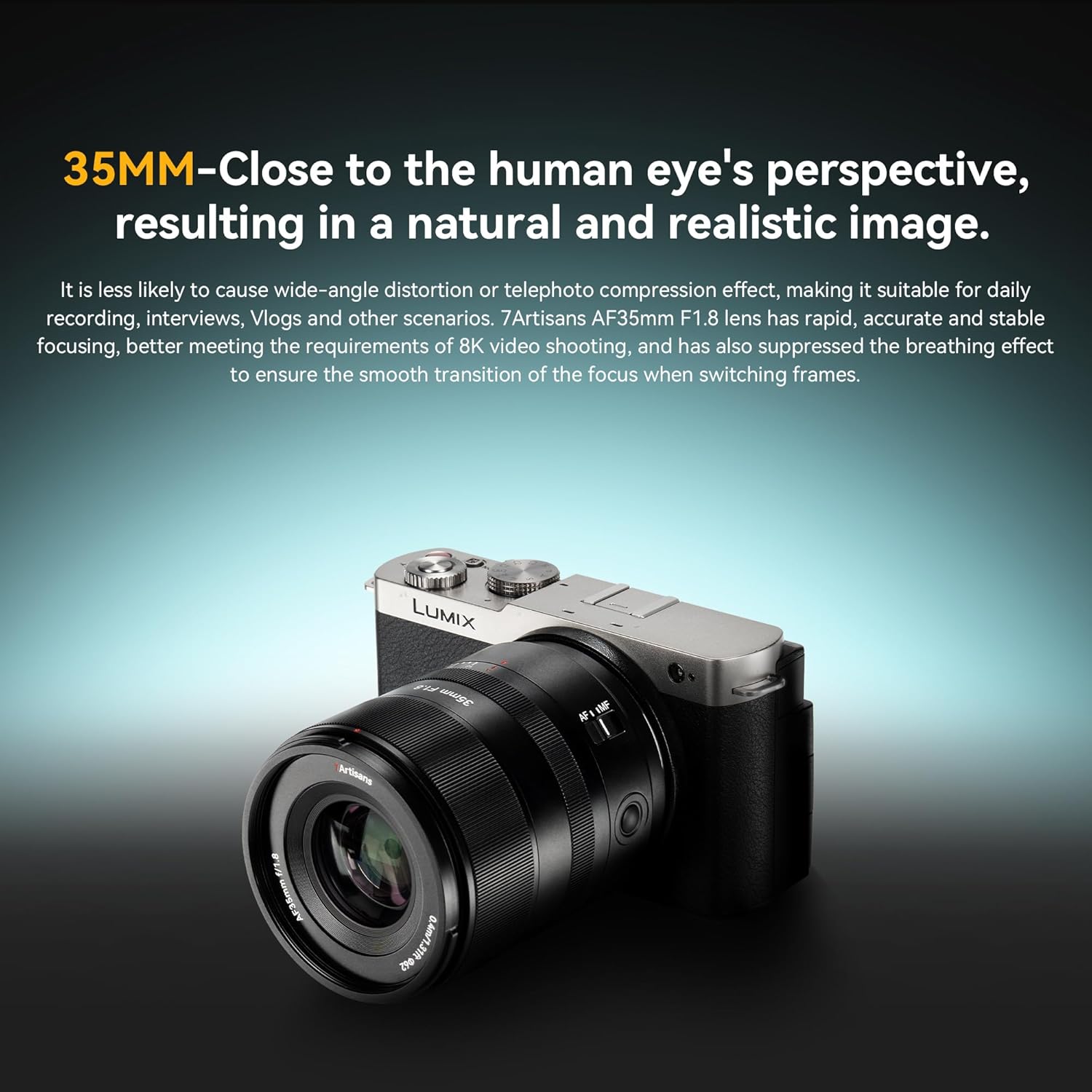 7artisans Autofocus 35mm F1.8 Full Frame Lens, F1.8 Large Aperture, Auto/Manual Compatible, Compatible with Leica/Panasonic S1, DC-S1, S5, DC-S5, LUMIX S9 Series and Sigma L-Series Mirrorless Cameras
