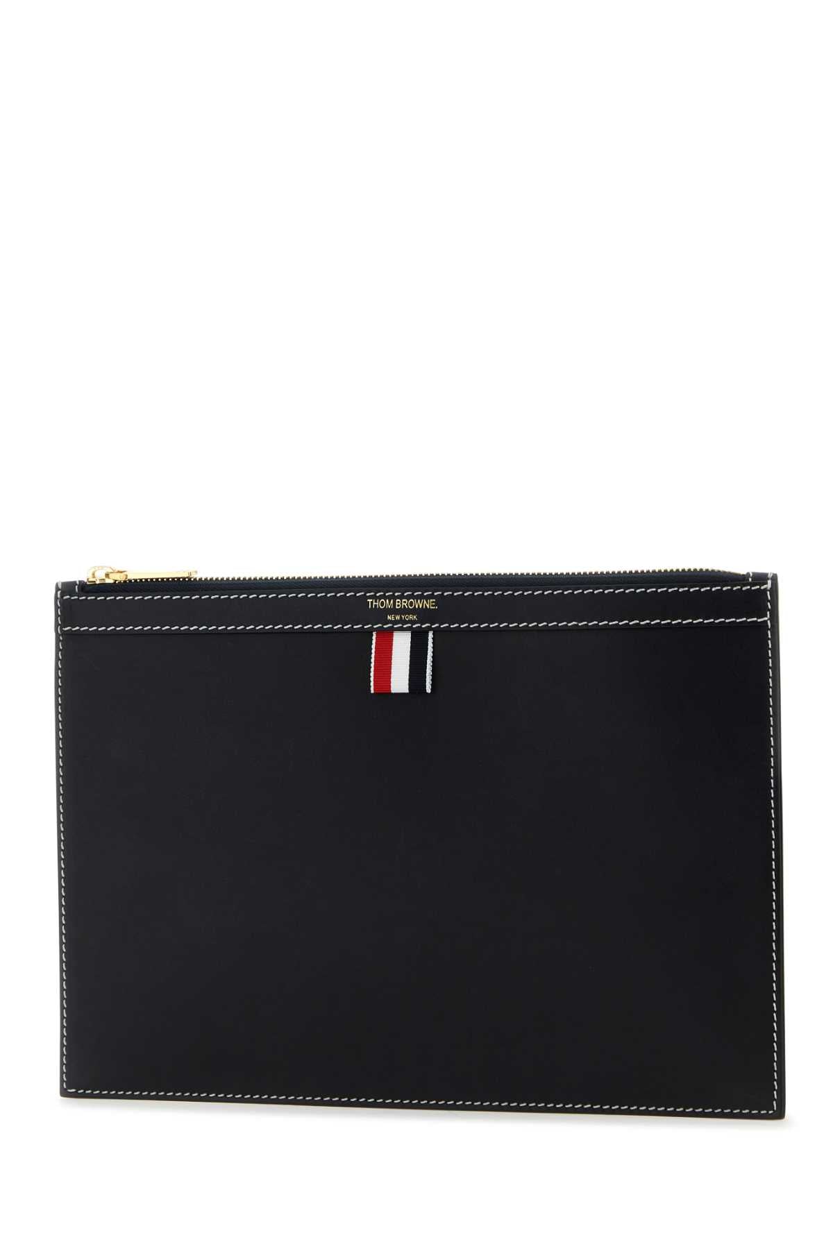 Thom Thom Browne Midnight Blue Leather Document Case - Image 5