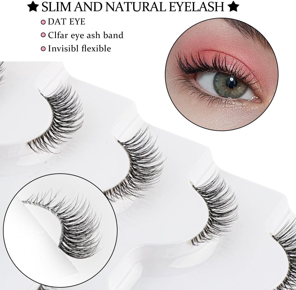 Daily Short 5 Pairs False Eyelashes Fake Mink Eyelashes Ultra Thick Daily Makeup Stage Eyelashes (YK404)