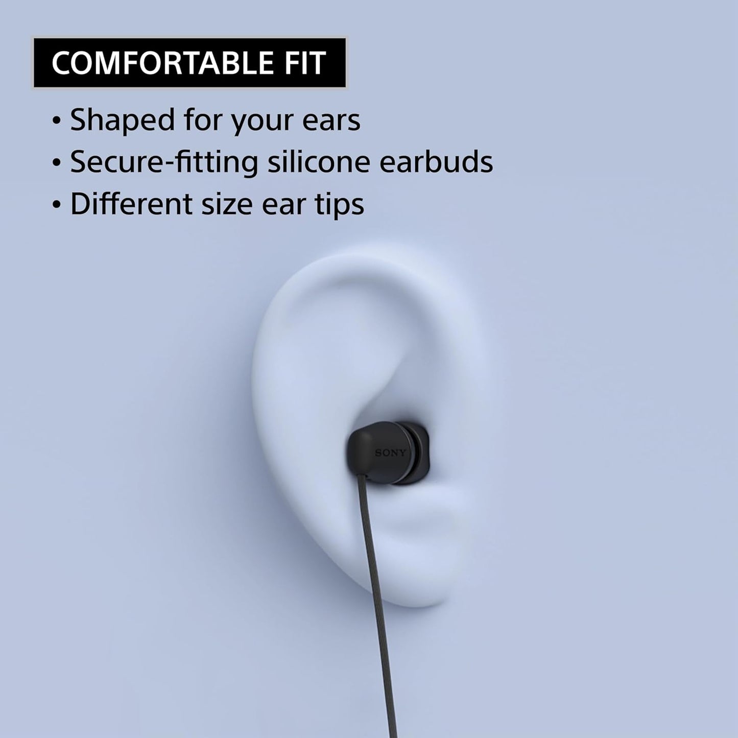 Sony IER-EX15C USB-C Plug Wired In-Ear Headphones for iPhone, Android, Cell Phones, Built-in Multifunction Buttons, Volume and Microphone Control for USB Audio Class 1.0 Devices, Black