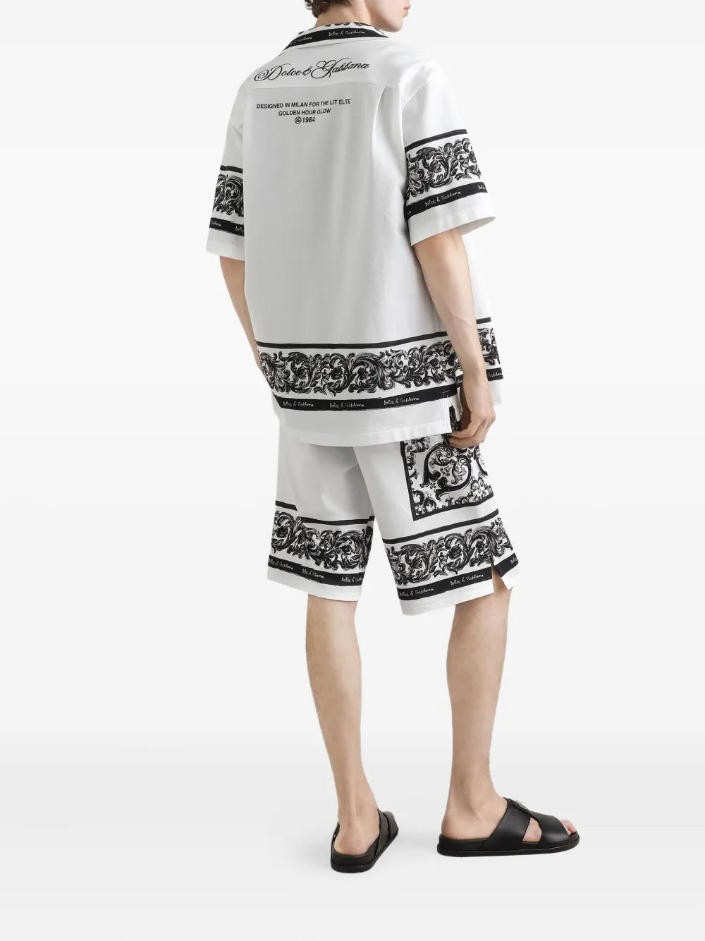 Dolce ロゴ付きのドルチェ＆ガッバーナコットンショーツ - Image 6