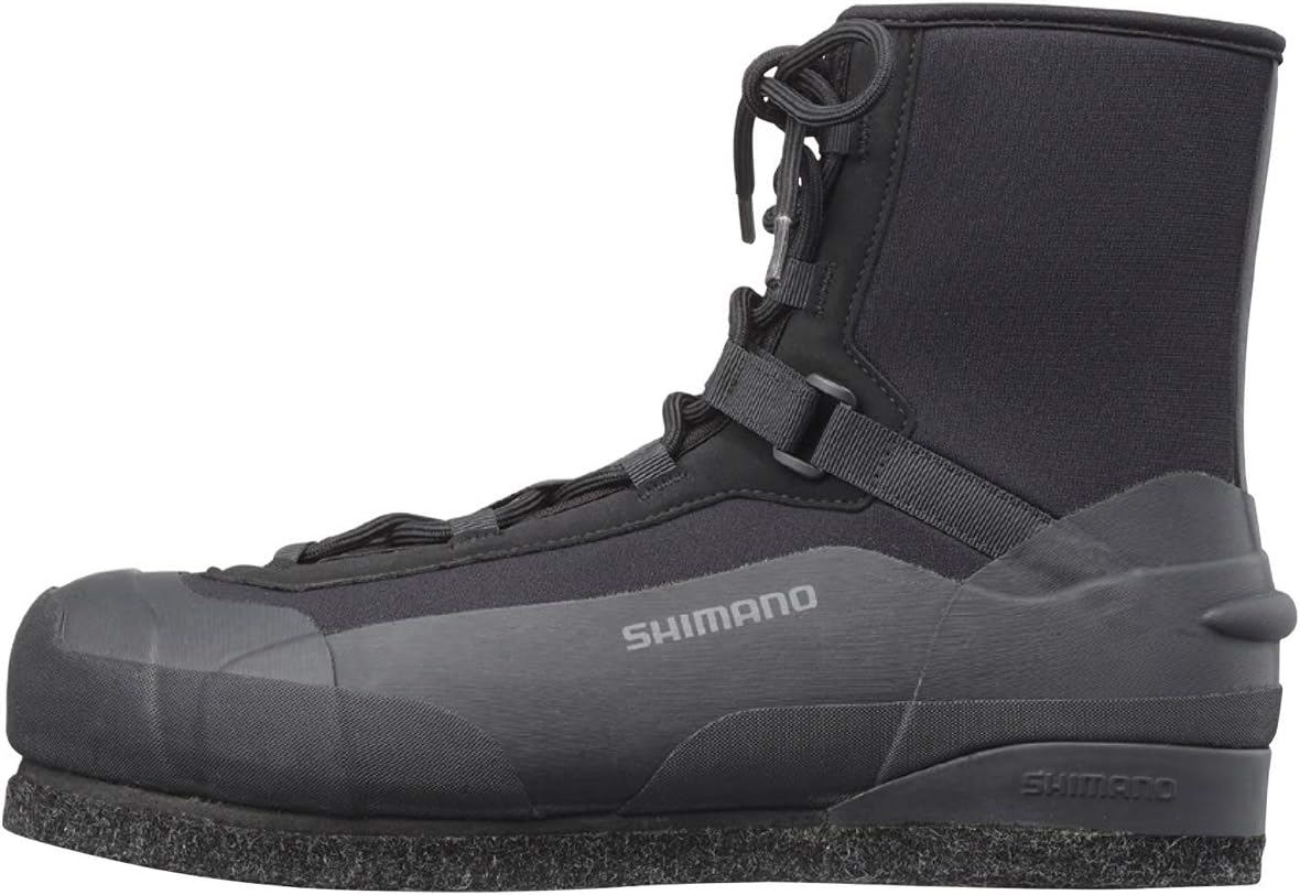 Shimano FS-080U Fishing Shoes, Rockshore Wet Boots, Water Drrain, Pin Felt, 9.8 - 11.0 inches (25 - 28 cm), Black