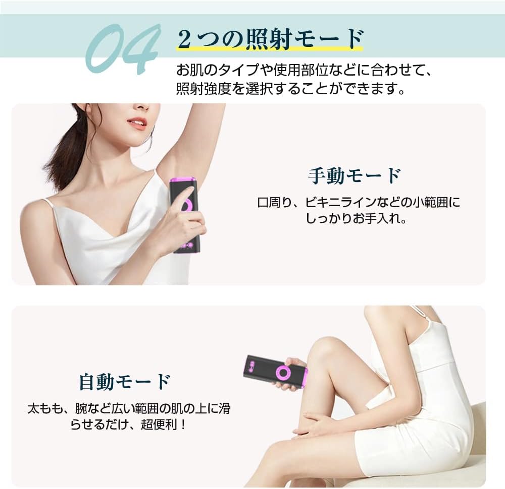 IPL Light Epilator, Painless Hair Removal, Automatic Irradiation Mode, 5 Levels of Intensity Adjustment, 990,000 Illumination, Lightweight, Laser Epilator, Full Body Care, Face, Beard, Arms, Vio,