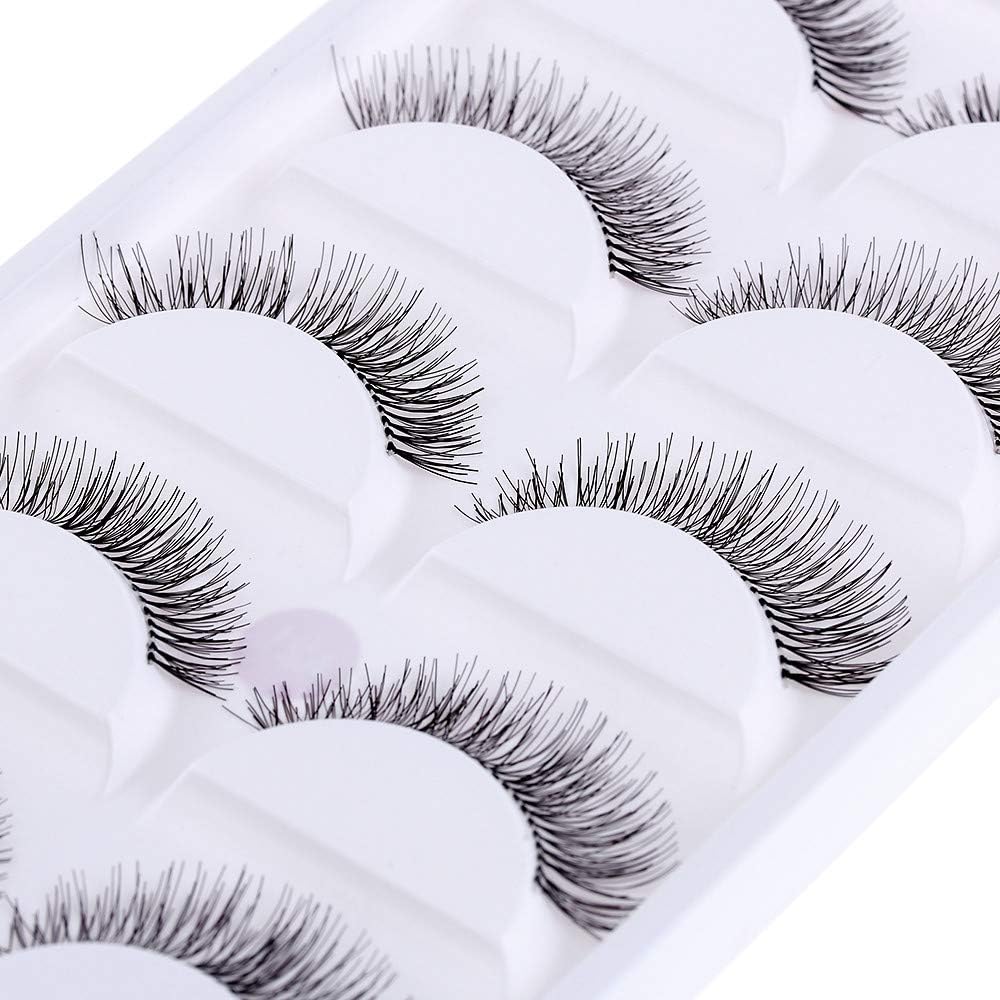 5 Pairs Natural Sparse Cross Eye Eyelash Extensions Makeup Long False Eyelashes