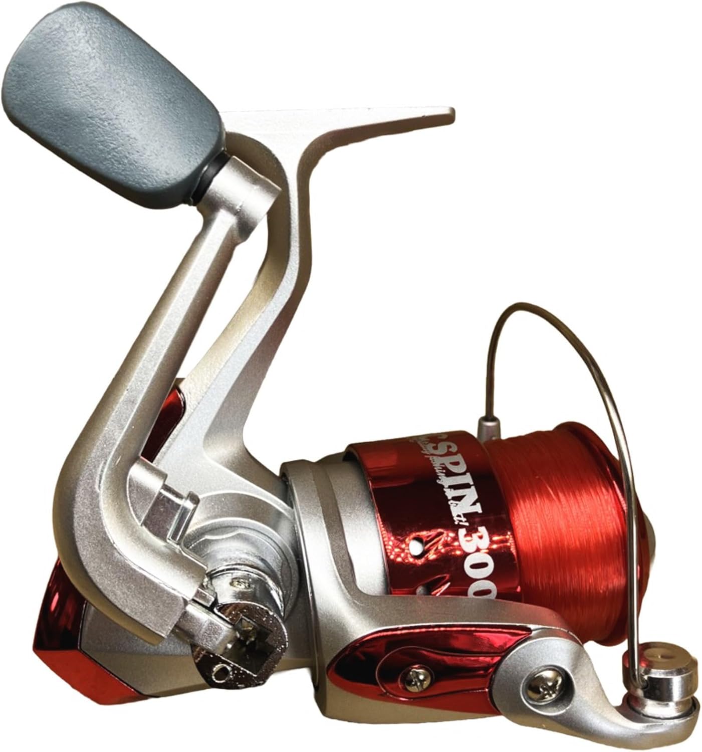 Riseway 3000 Basic Spin Reel with Thread No. 4 - 110 m, Red