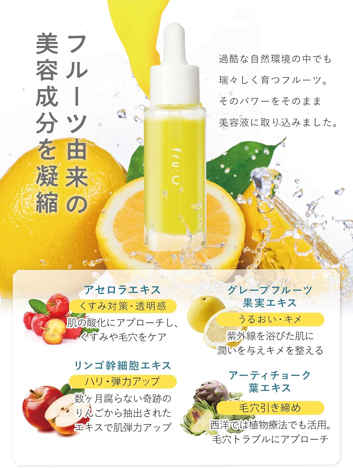 Fru:C Vitamin C Serum, Acquire LDK’S Best Poreless Effect Ever, White C Capsule for Improved Skin Transparency