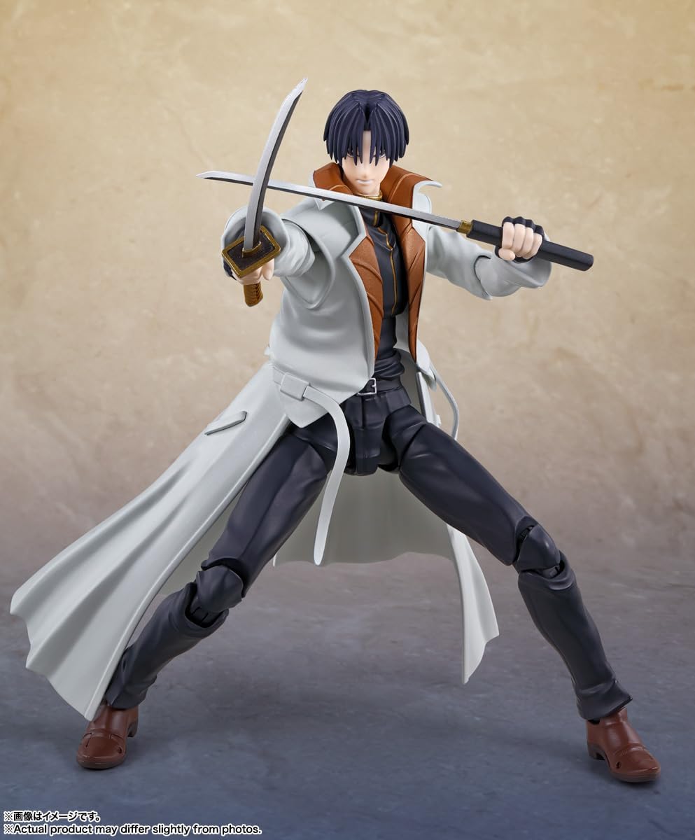 S.H. Figuarts Rurouni Kenshin -Meiji Swordsman Romantic Tan- Shonomori Aoshi, Approx. 6.5 inches (165 mm), PVC & ABS, Pre-painted Action Figure