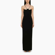 Alessandra Rich アレッサンドラリッチブラックスパンコールツイードミディドレスボタン - Image 6
