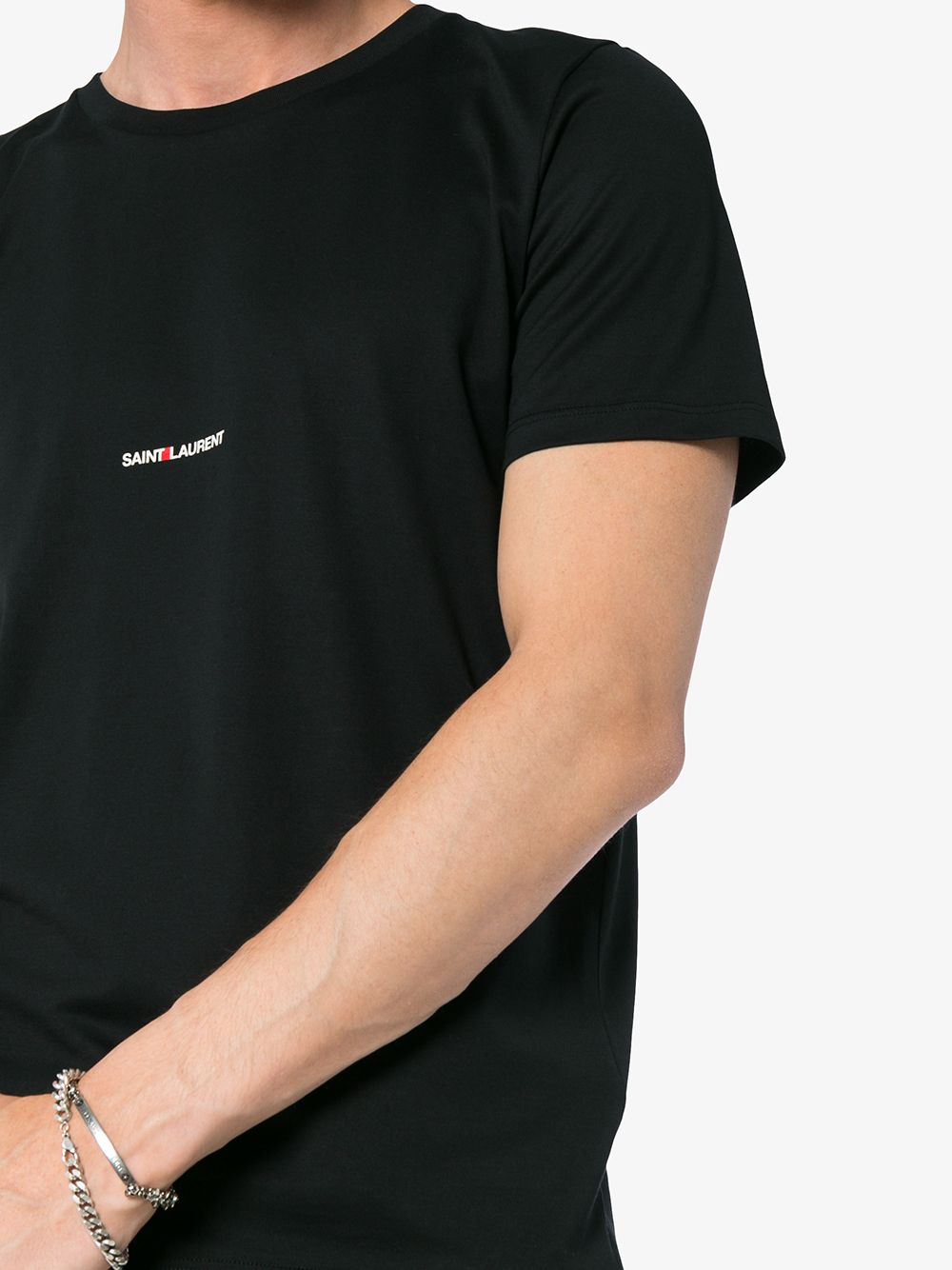 Saint セントローランロゴコットンTシャツ - Image 6