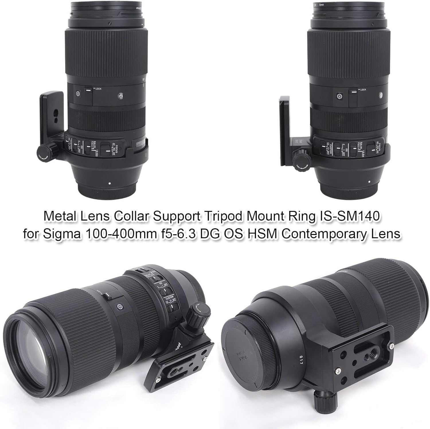 iShoot Ring Tripod Mount Ring, Specifically Designed for Sigma Sigma 100-400mm F5-6.3 DG OS HSM Contemporary Lens of Canon Mount, Bottom Quick Release Plate, Fits ARCA-SWISS Type Head / Ball Head