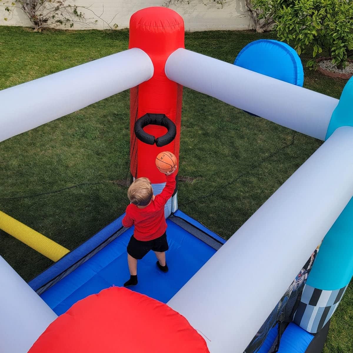Casa de rebote hinchable Funormous Star Wars con tobogán, Darth Vader inflable para interior y exterior, sable de luz de Luke Skywalker, castillo hinchable divertido para niños de 3 a 8 años