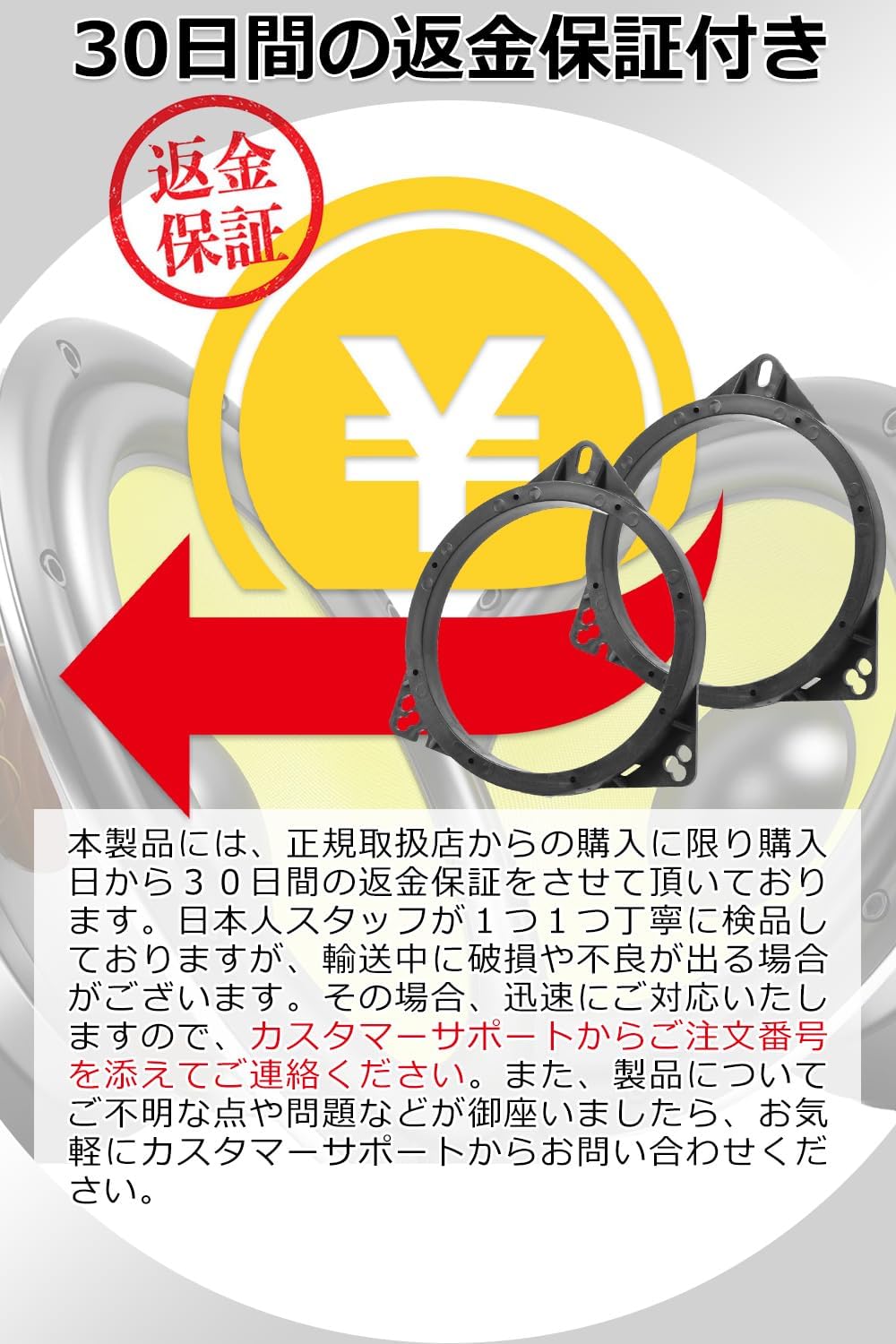 Inner Baffle General Purpose Baffle Board, Set of 2, Toyota Nissan Door Speaker for Car, Outside Product