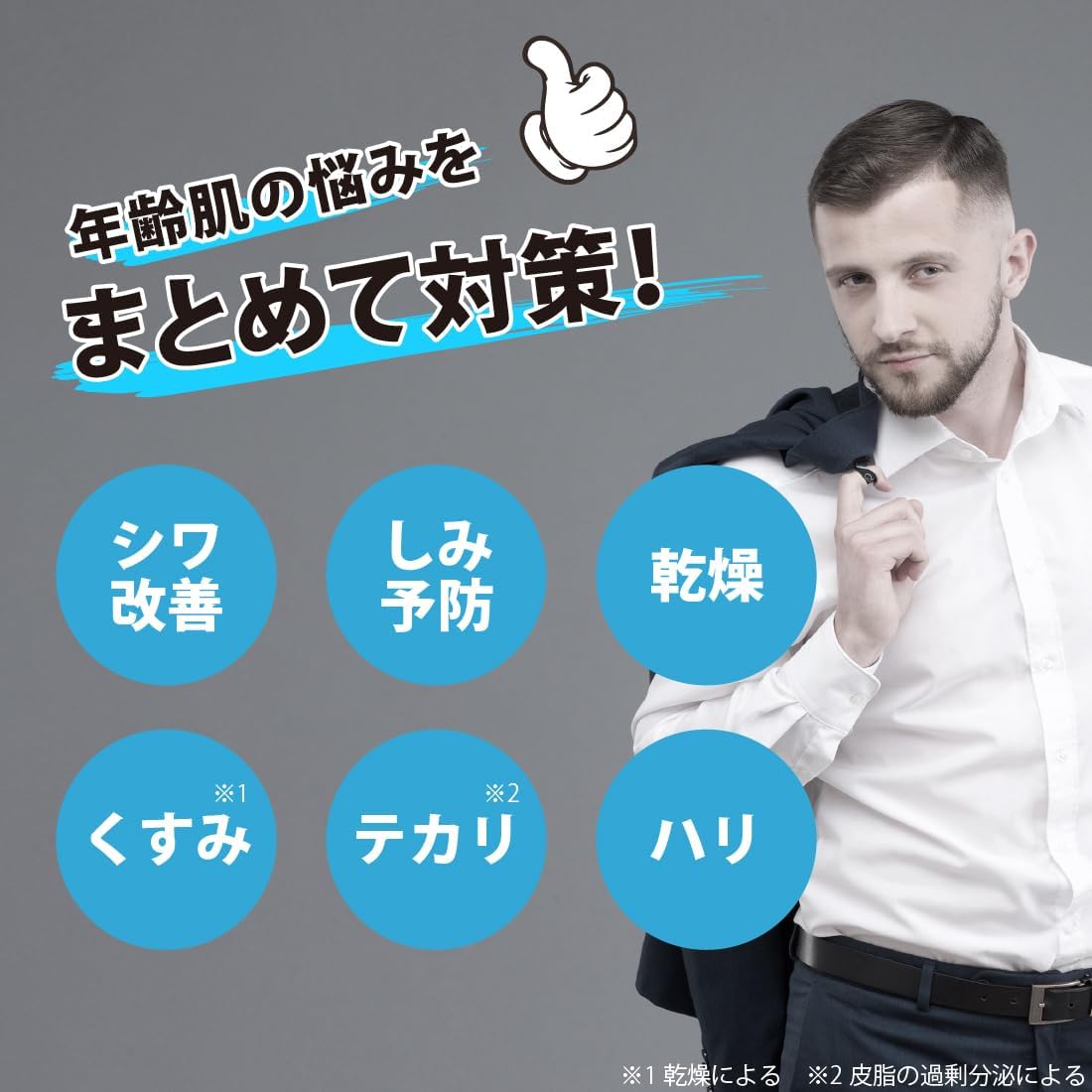 Aging Care Men's All-in-One Gel Cream Plus Quasi-Drug, 3.5 oz (100 g) (Wrinkle Improvement, Whitening, Moisturizing, Unscented, Made in Japan, Niacinamide, Lotion, Beauty Essence, Milky