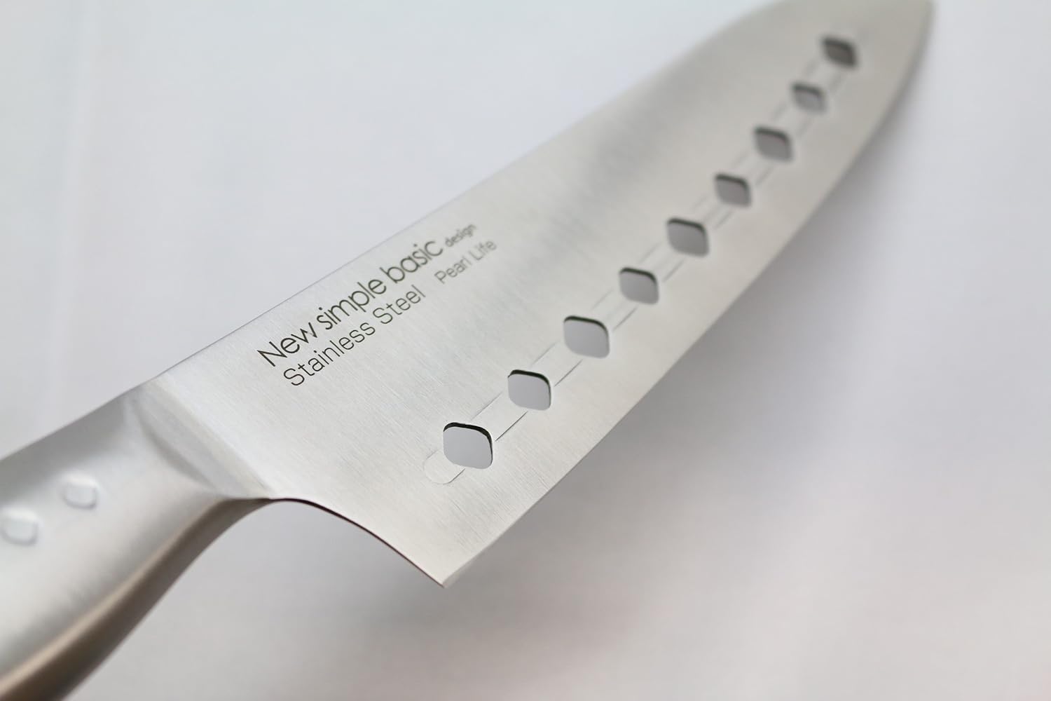 Pearl Metal Santoku Knife 6.3 inches (160 mm) Hole New Simple Basic F-2186