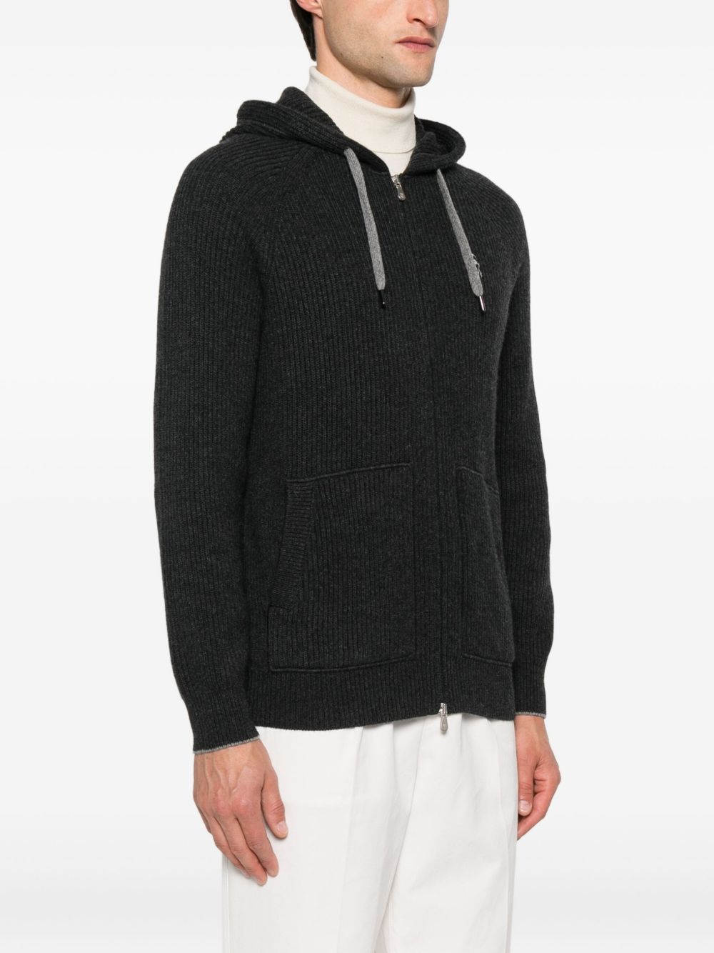Brunello Brunello Cucinelli Cashmere Zipped Phoodie - Image 6
