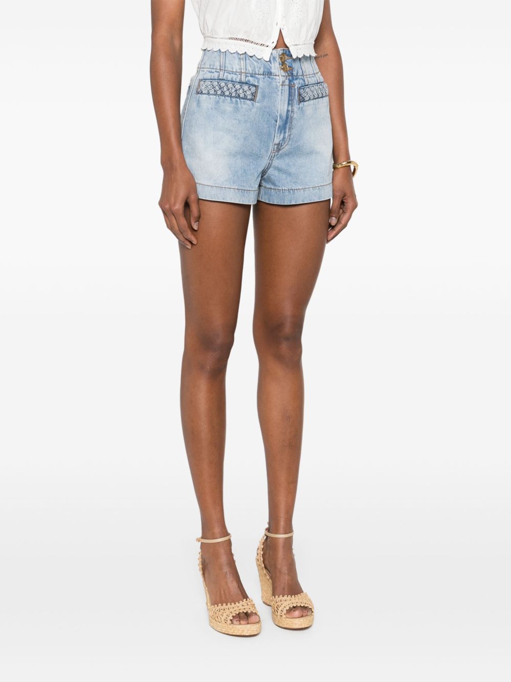 Zimmermann Zimmermann Lucky Denim Shorts - Image 6