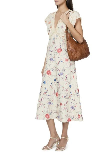 SEA NY Priscilla 刺しゅう入り Vネック ミディ丈ドレス - Image 6