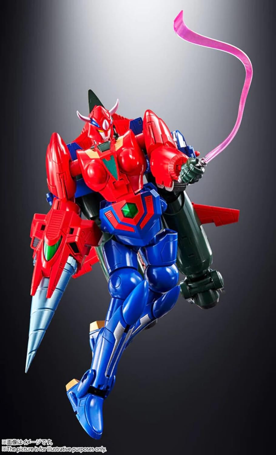 TAMASHII NATIONS Soul of Chogokin GX-96 Getter Robo Go, Approx. 7.1 inches (180 mm), ABS & Die-Cast & PVC Pre-Painted Action Figure