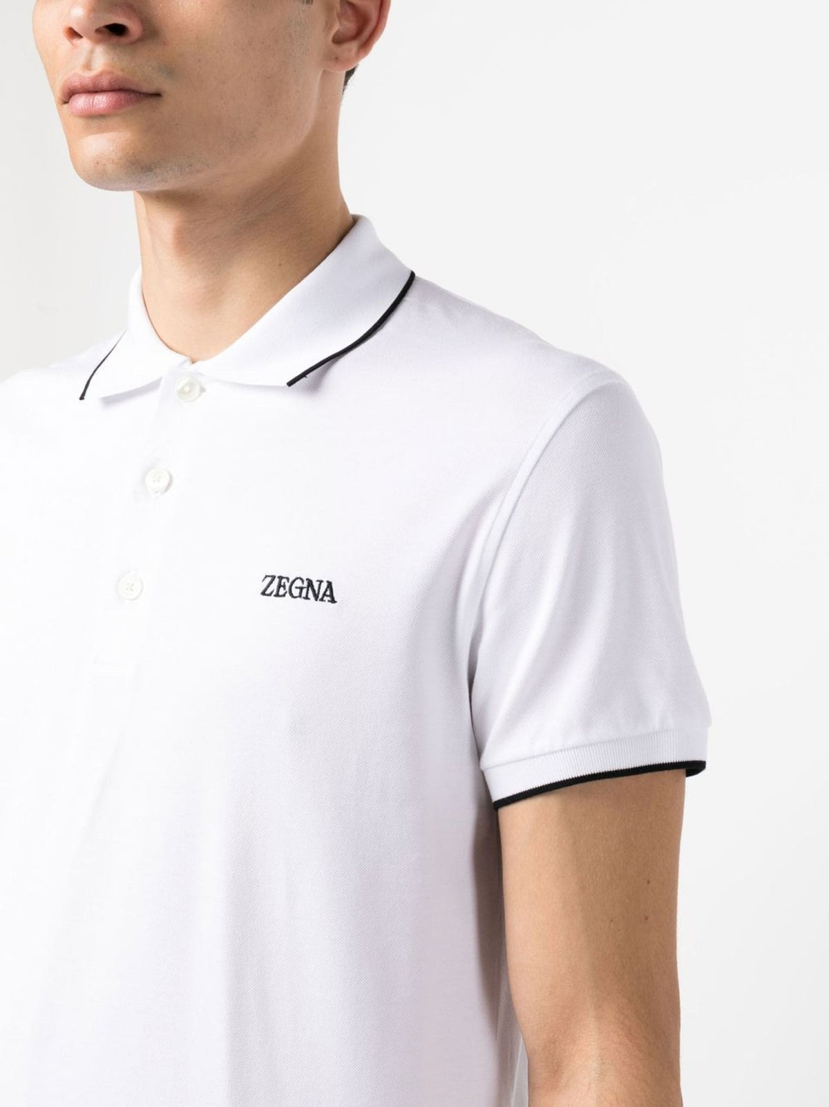 Zegna Zegna Stretch Cotton Polo - Image 6