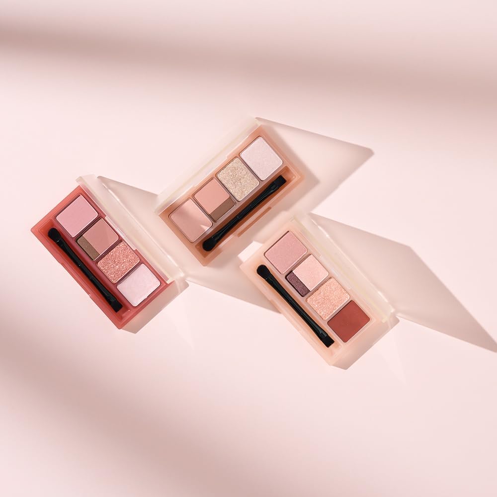 Fujiko Multi-Easy Palette, 01 Impulse Pink, 0.1 oz (3.8 g), Eye Shadow, Highlight, Multi-Cosmetic, Gorgeous Correction, Travel