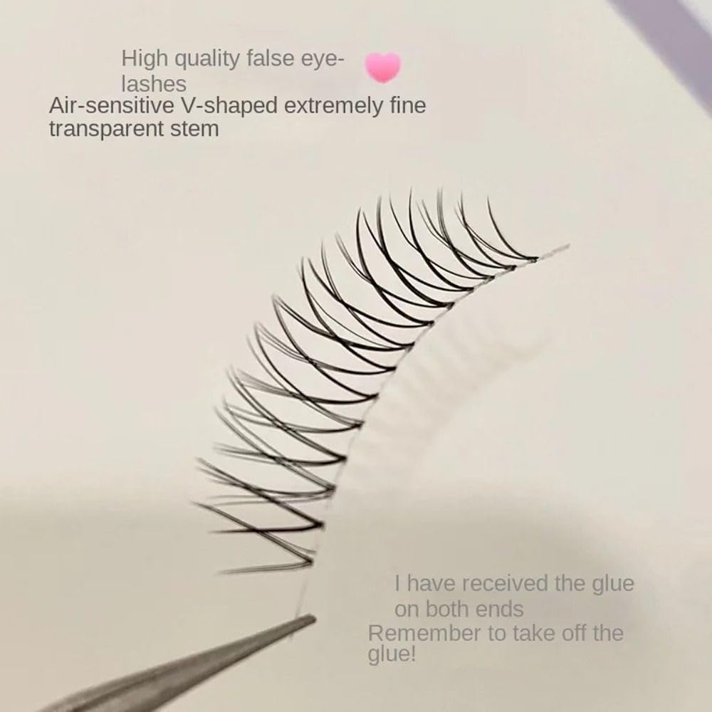 5 Pairs Natural Extra Fine V Shaped False Eyelashes Big Eye Effect Eye Makeup Eyelash Extensions Thin Long False Eyelashes