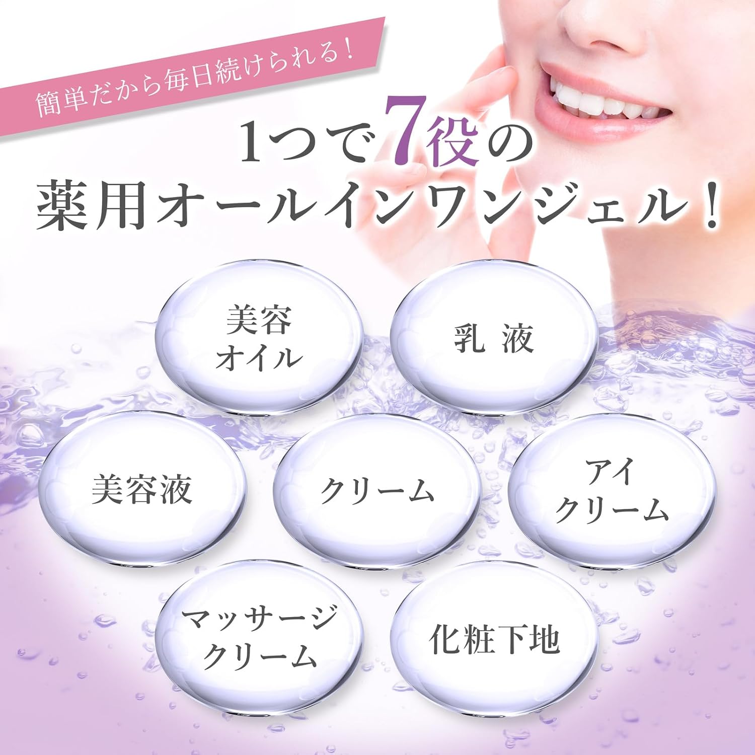 Anything White Premium Moisture 4.2 oz (120 g), Medicated All-in-One Gel, Whitening, Moisturizing Gel, Quasi Drug, 1 Piece, 40 Day Supply