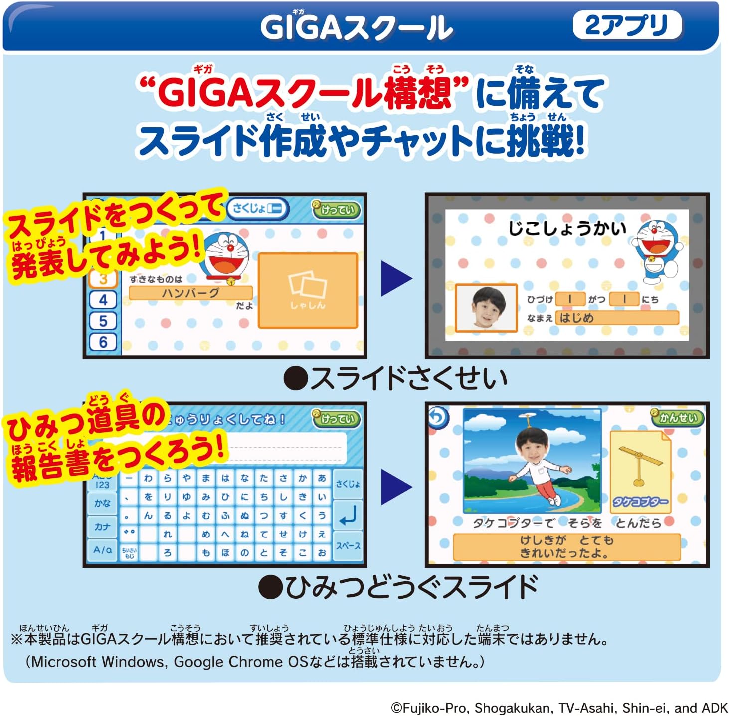 Learn camera operation and programming! The Doraemon GIGA Pad.