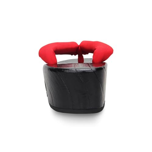 [FANGLI] FL1131 Geta Geta, 2.0 inches (5 cm) Thick Sole, Women's, Non-Painful, Yakitau, Black Stand, Plain Thong, Yukata, Geta Clogs, Women's, Stylish Clogs, Japanese Clothes, Accessories, Fireworks
