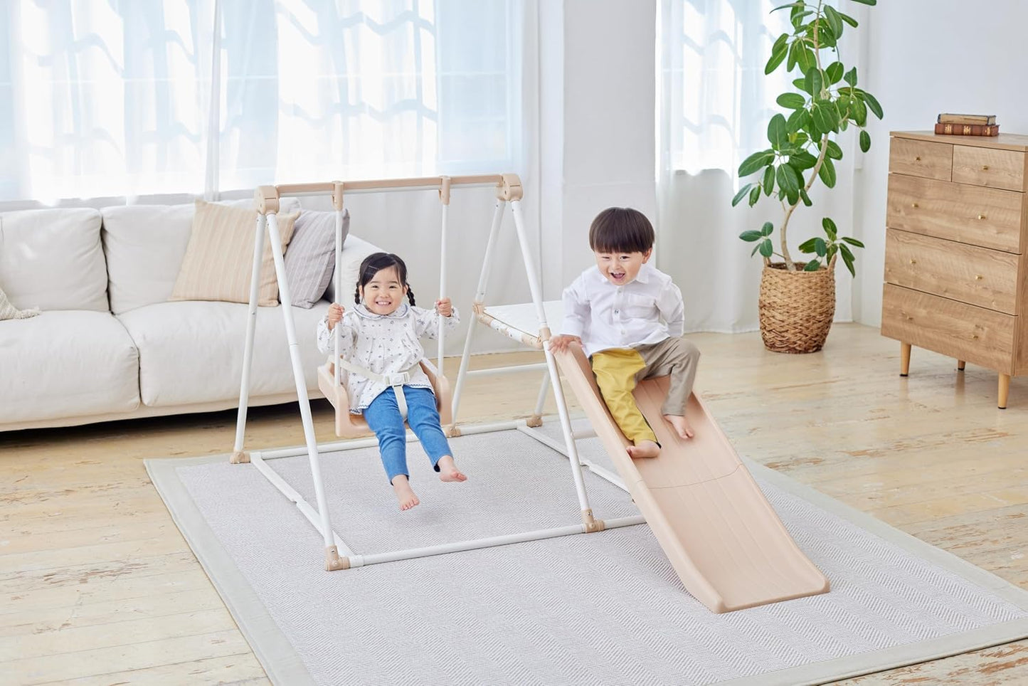 Nonaka Seisakusho (NONAKA WORLD) Folding Long Slope Kids Park, F, Natural