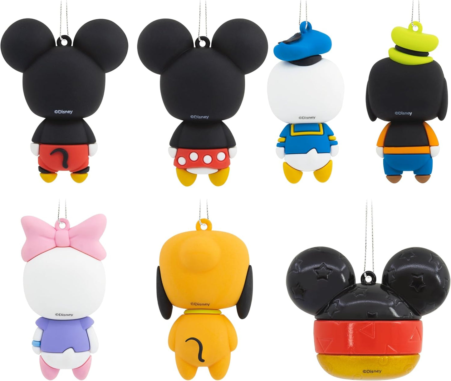 Hallmark Adornos de Navidad de Disney Mickey Mouse Misterio, Resistente a Romper, Juego de 2