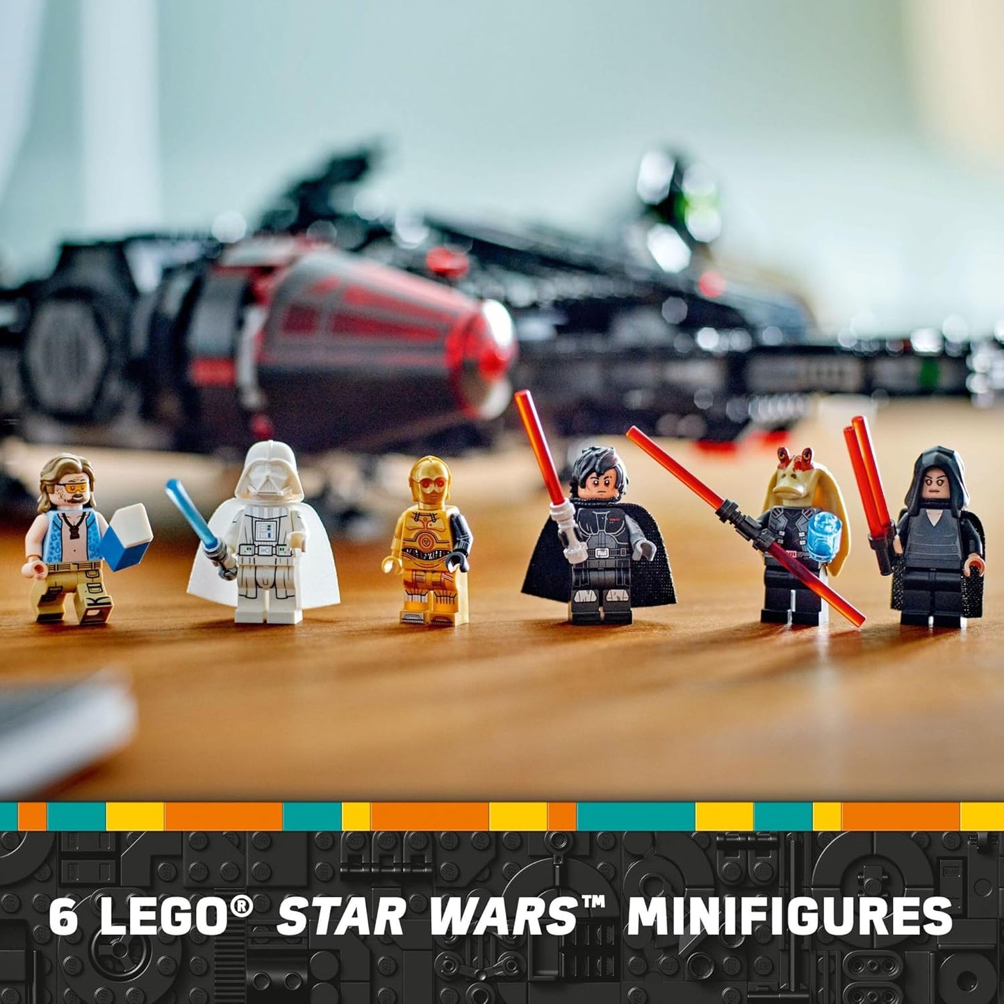 LEGO Star Wars El Halcón Oscuro Edificable Starship – Conjunto de juguetes de Star Wars para niños y niñas – Juguete coleccionable de halcón milenio con 6 minifiguras – Regalo de cumpleaños para niños – 75389