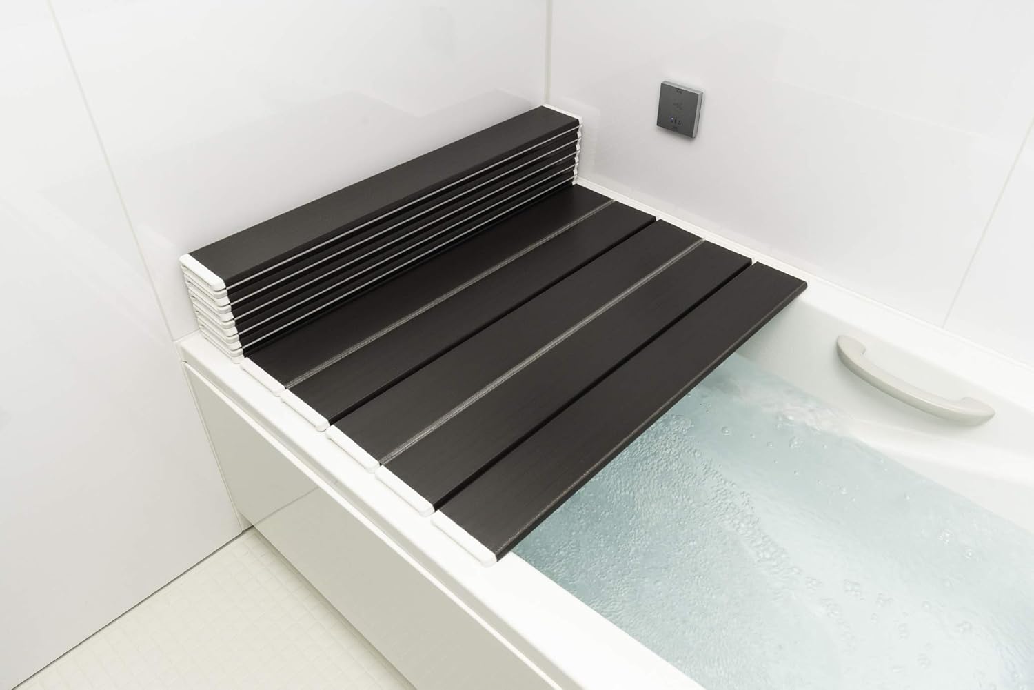 Topre L14 Folding Bath Lid, Antibacterial, Ag+ Composite, Made in Japan, 29.5 x 54.7 inches (75 x 139 cm), Brown